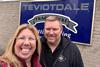 Paul and Katrina Allan outside the newly acquired Teviotdale Bakery in Dundee.  Murdoch Allan