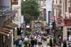 Footfall down in high streets