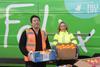 Deliveroo - Deliveroo co-founder and CEO Will Shu and Rachel Ledwith of The Felix Project handle fruit for redistribution - 2100x1400