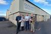 Dean's of Huntly MD Bill Dean (right) stands with Duncan's of Deeside MD Paul Duncan (second right) and co-founders Len and Dawn Duncan ouside the former production site in Lawrencekirk, Aberdeenshire    2100x1400