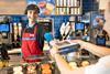 Greggs - A staff member serves a customer at the new Eco Drive-Thru shop in Winchester