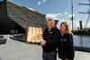 Paul and Katrina Allan launch Murdoch Allan's Dundee Roll in Dundee city centre
