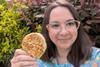 British Baker editor Amy North with a crumpet