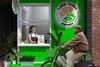 A mock-up graphic showing a Lime rider next to the new 'Lime-thru Bakery' in Shoreditch, London ahead of the event this weekend  - Lime 2100x1400