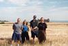 L-R Company Bakery co-founders Duncan Findlater, Amy Findlater, Ben Reade and Hollie Love Reid at Auldhame Farm, where their new mill is being constructed