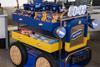 McVitie's customised tea trolley stocked with biscuits including Chocolate Digestives, Jaffa Cakes, Hobnobs, and Penguins  2100x1400