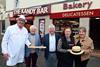 Kandy Bar Bakery - L-R Stephen McAllister, Jim McPhie, Craig McPhie, Rona McAllister and Lesley McPhie