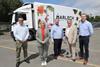 Harlech Foodservice - L-R Harlech operations director Ian Evans, MP Liz Saville Roberts, Harlech MD Mark Lawton and colleague Dave Chapman and Crofton Davey
