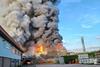 A major fire rips through the David Wood Foods bakery site in Dudley on Friday 15 September.  West Midlands Fire Service