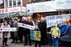 Demonstrators hold rally to save bakery