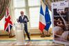 Business France - UK-based French baker Richard Bertinet gives an address during the recent Bakers' Day at the French Ambassador's residence in London