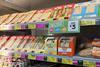 Sandwiches and wraps for the £3 meal deal are displayed in a chiller at a Poundland store  2100x1400