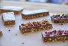 Wholebake snack bars made with nuts, chocolate, and dried fruit