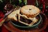 Mince pies on a green plate