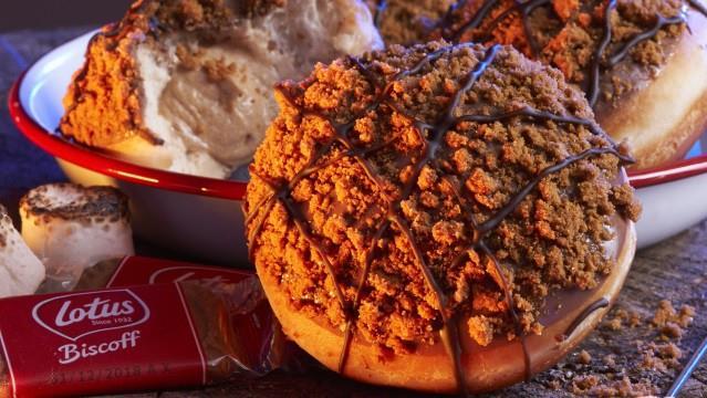 Lotus And Krispy Kreme Release S Mores Doughnut Product News British Baker