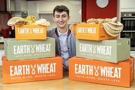 Earth & Wheat - Founder James Eid with boxes of wonky bread products