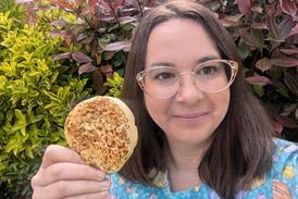 British Baker editor Amy North with a crumpet