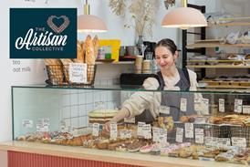 Big Bear Bakery's counter freshly stocked with pastries, cookies and sweet treats