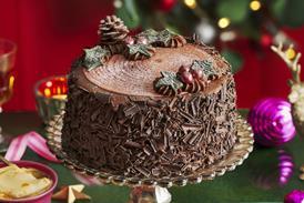Tesco Christmas Chocolate Log Cake