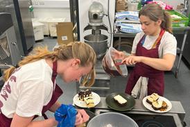 Ella Muddiman and Naomi Spaven during the development process