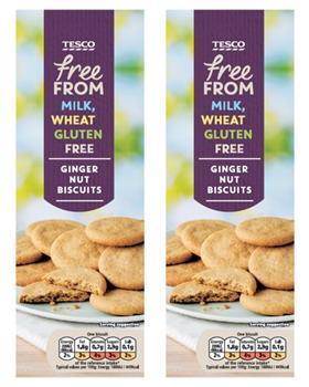 Tesco free from ginger nut biscuits