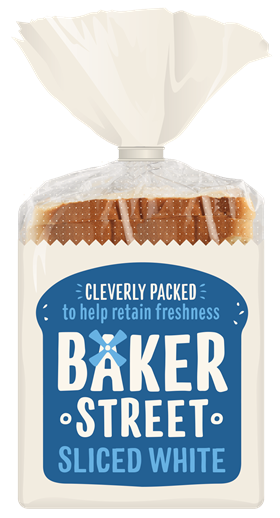 Baker Street White Sliced Loaf in packaging