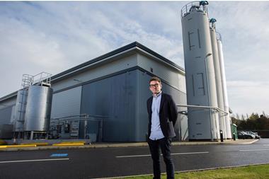 Jason Geary outside the new site in Leicester