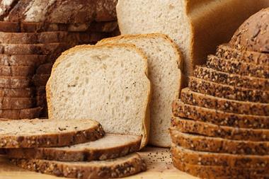 Sliced white and wholemeal loaves