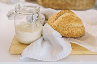 Lukes Bakery Sourdough Starter with loaf