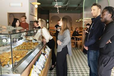 Customer queue to order baked goods at the new shop in Bristol - Pipp & Co - 2100x1400