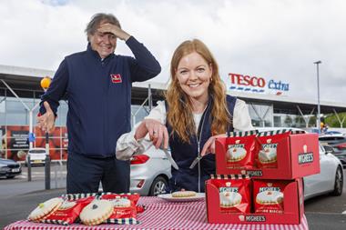 McGhee's Bakery - McGhee's MD Gordon McGhee reacts as commercial director Aisling McGhee tries to eat empire biscuits with a knife and fork