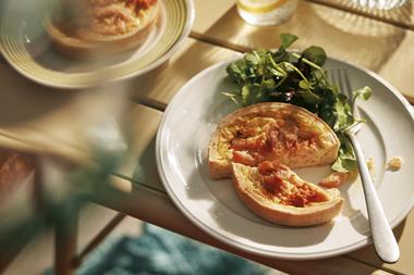 Waitrose hot smoked salmon quiche