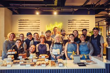 Staff behind the counter at The Street Bakeshop's site in Old Basing