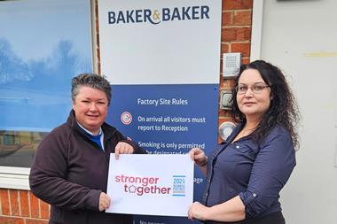 Baker & Baker's Daventry plant manager Louise Frogley (left) and HR manager Aimee Kensington