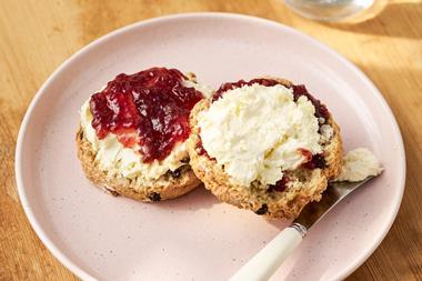 National Trust scones with cream and jam