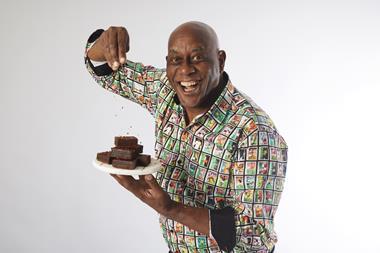 Ainsley Harriott with Cooplands chilli brownies