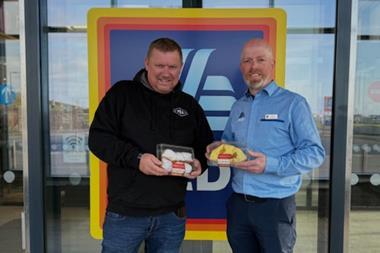 Murdoch Allan - Managing director Paul Allan (left) stands with Aldi store manager Keith Gammack at the supermarket in Peterhead - 2100x1400