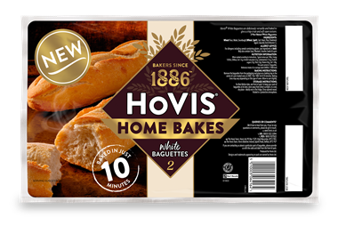 88127 Hovis Home Bakes 2pk White Baguettes Opt