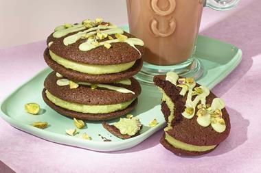 Costa Coffee - Chocolate and Pistachio Cookie Sandwich - 2100x1400