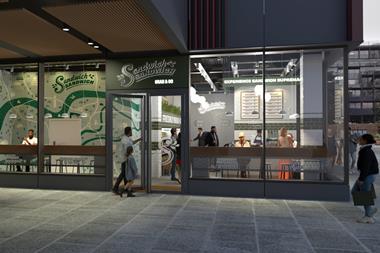 Sandwich Sandwich - Architect's mock-up of the new shop at 1 Broadgate in central London - 2100x1400