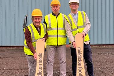 Middleton Foods – L-R Middleton Foods general manager Pete Moss and director Glen Middleton with Qook! by KFE sales director