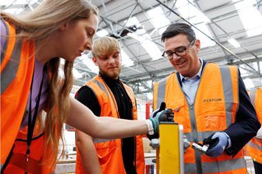 Lauren Hurley  10 Downing Street - Prime minister Andy Burnham meets with apprentices and graduates at Alstom Transport - 2100x1400