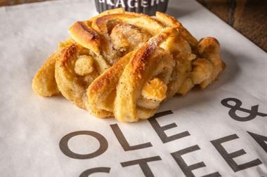 Ole & Steen cinnamon social and coffee cup