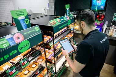Cybake - Heart of England Co-operative store colleague uses the Cybake ISB system