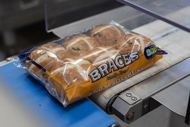 Braces Bakery hot cross buns packaging