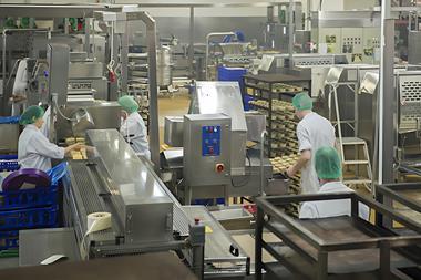 Bells Food Group staff produce Scotch pies at its bakery unit in Shotts, Lanarkshire.  2100x1400