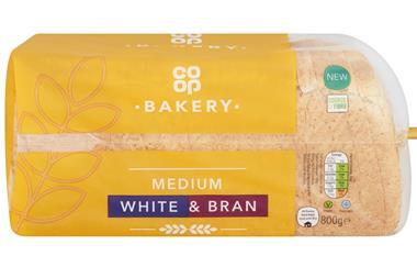 coop white and bran own label bread