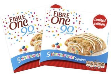 General Mills launches Fibre One birthday cake squares
