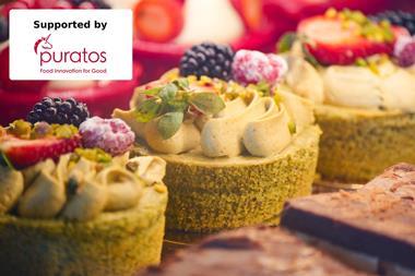Pistachio & raspberry patisserie