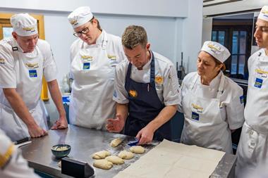 Sodexo UK & Ireland - Level 4 senior chef students participate in a recent bakery masterclass at Tewinbury Cookery School in Hertfordshire